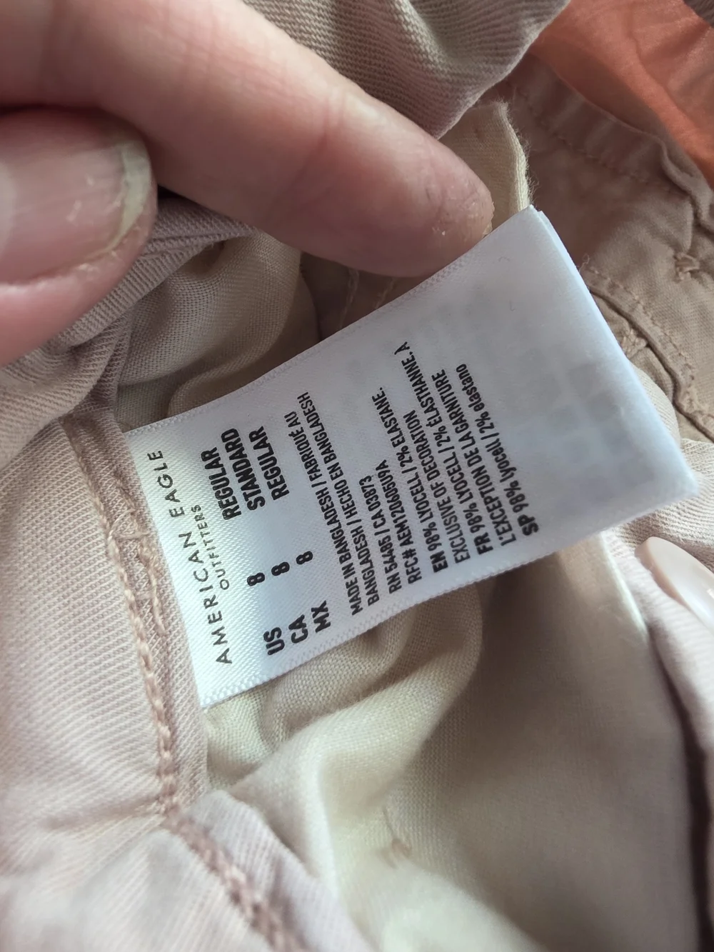 American Eagle Outfitters Women's Wide leg Cargo Pants in Light Pink
